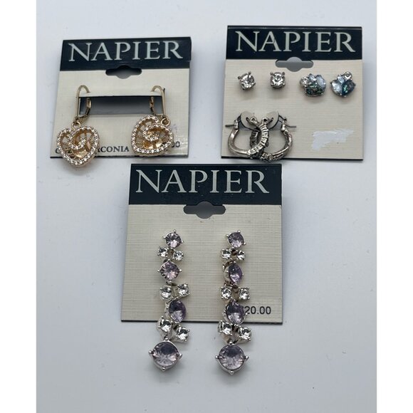 NEW Napier Pierced Earrings Total of 5 Pair - Picture 1 of 4